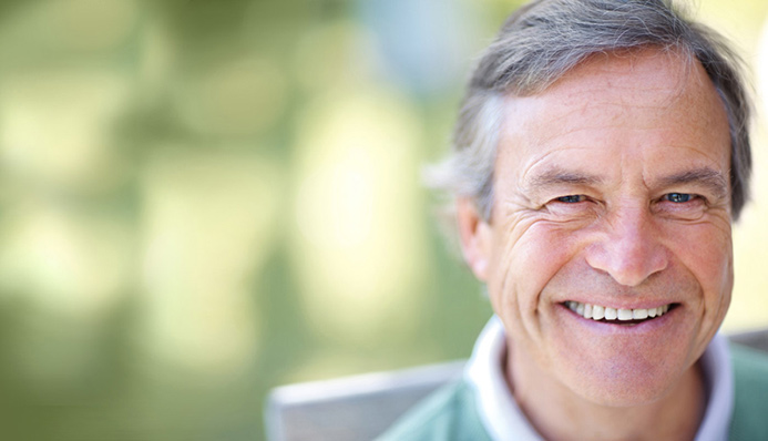 older man smiling
