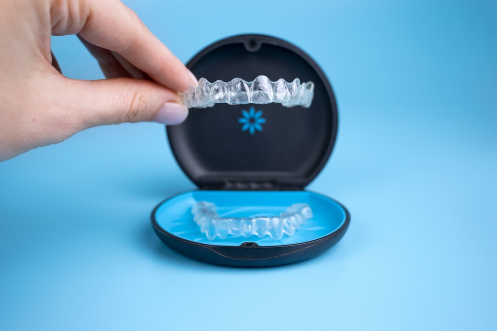 Invisalign clear aligners and tray