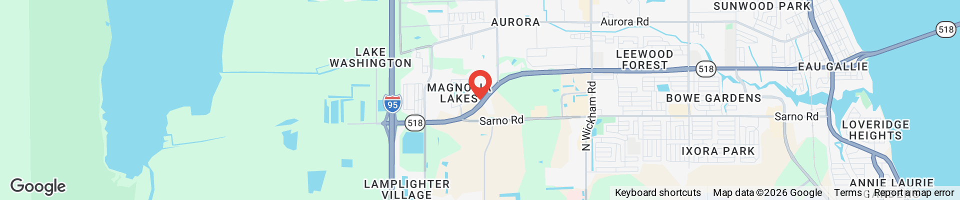 Map showing the Solid Bite office location at 3912 W Eau Gallie Blvd, Melbourne, FL
